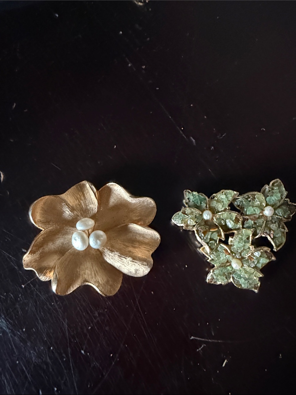 Gold Floral Pearl Brooch - Elegant Women’s Jewelry